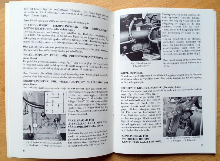 Instruktionsbok till Ford Traktor Mod 4000 och 500