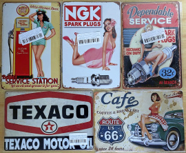 Retro Plåtskyltar
