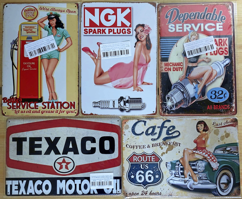Retro Plåtskyltar