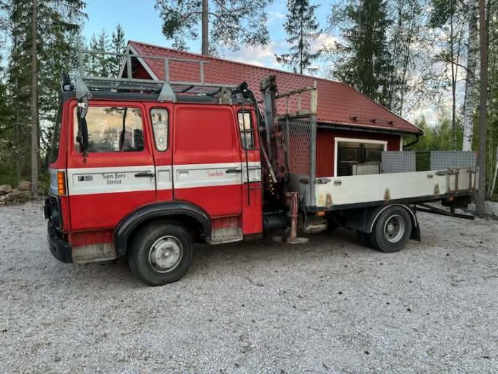 Volvo F610-385, kran, bil/maskintransport, dubbelh
