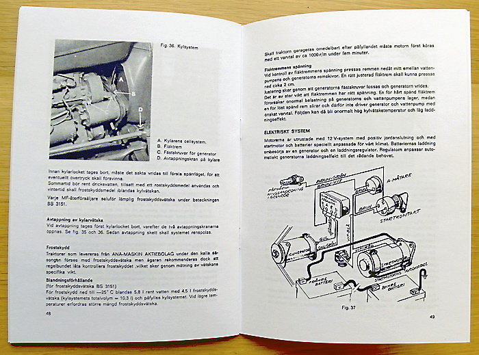 Instruktionsbok Massey Ferguson MF 35