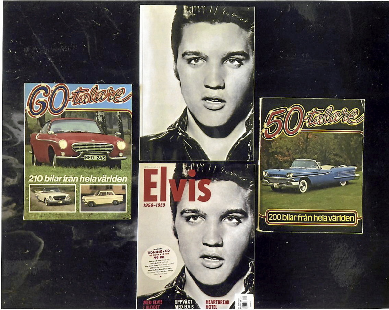 Böcker 1950-60-talsbilar och Elvisbok