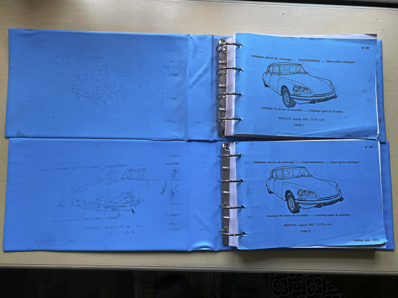 Paddan reservdelskatalog Citroën från 1972