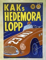Tävlings affisch Hedemora loppet 1954