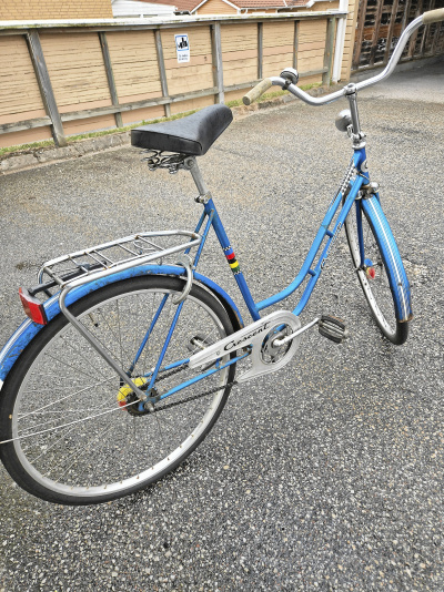 Crescent damcykel blå från 60-talet, 26 tum