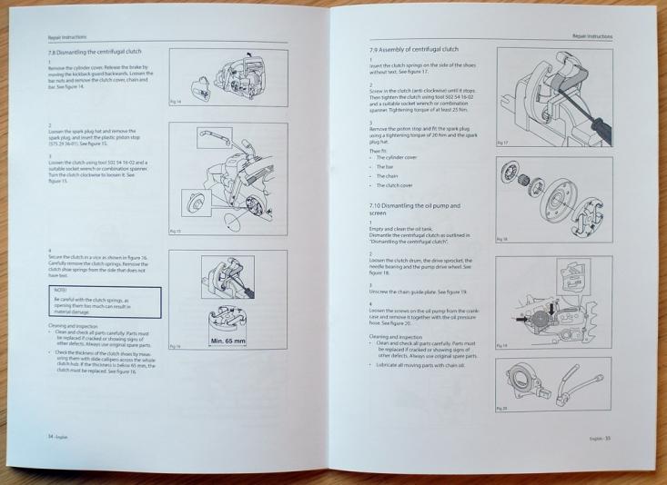 Verkstadshandbok Husqvarna Motorsågar 545 550.