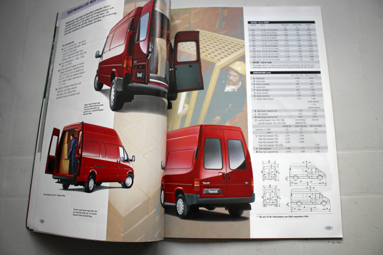 Ny Exklusiv Ford Transit Broschyr 1988