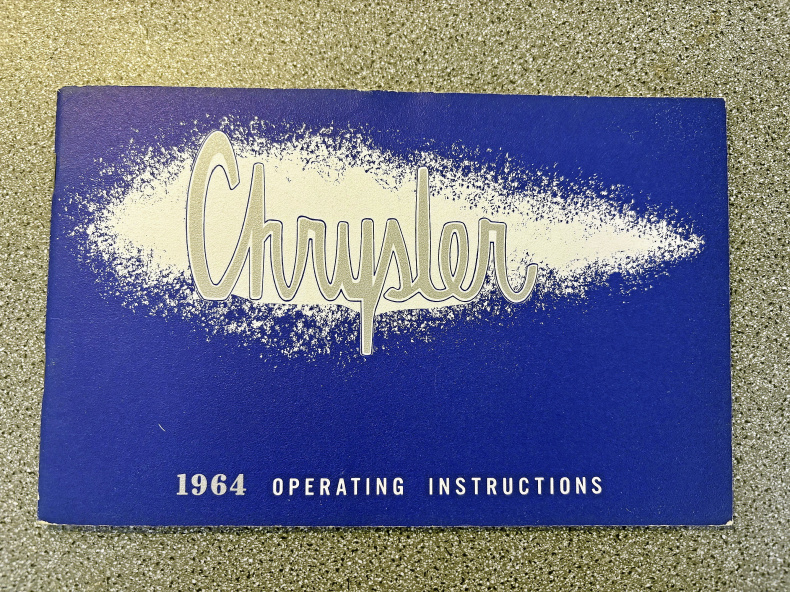 Original användarhandbok till Chrysler 1964