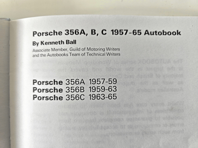 Porsche 356 Owners Workshop Manual - Kenneth Ball