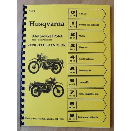 Verkstadshandbok Husqvarna 256A Militär MC