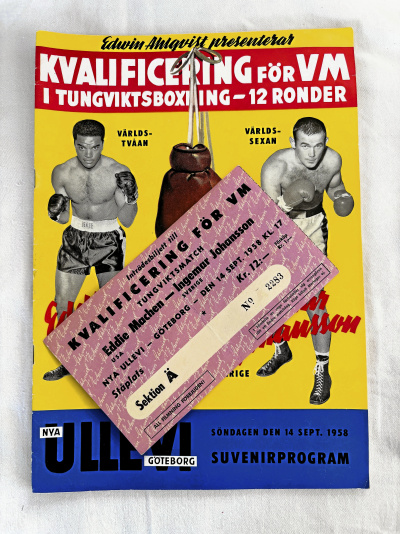 Boxningsprogram med biljett