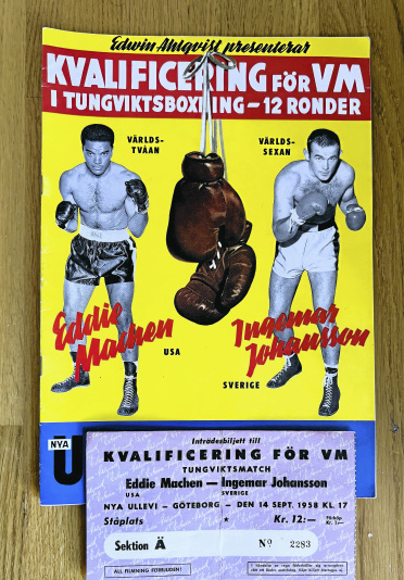 Boxningsprogram Ingo-Machen + biljett