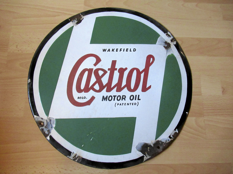 Castrol emaljskylt