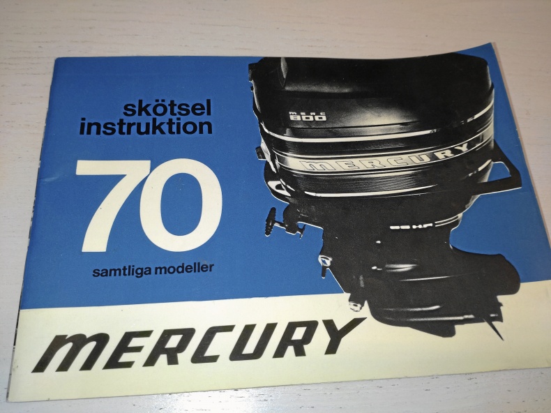 Mercury instruktionsbok utombordare från 1970