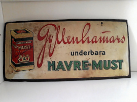 Plåtskylt Havremust