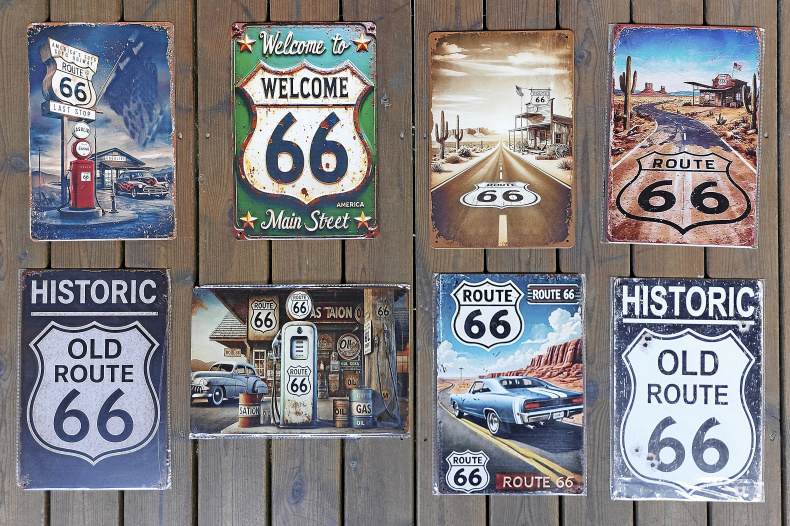 Retro Plåtskyltar