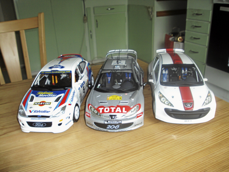 1:43 Rallybilar, Volvo, Porsche m fl.