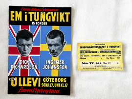 Boxningsprogram  med biljett
