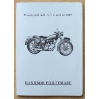 Instruktionsbok AJS 49/18 OHV, 1949