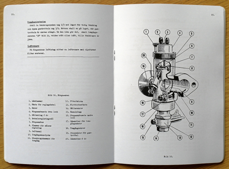 Instruktionsbok AJS 49/18 OHV, 1949