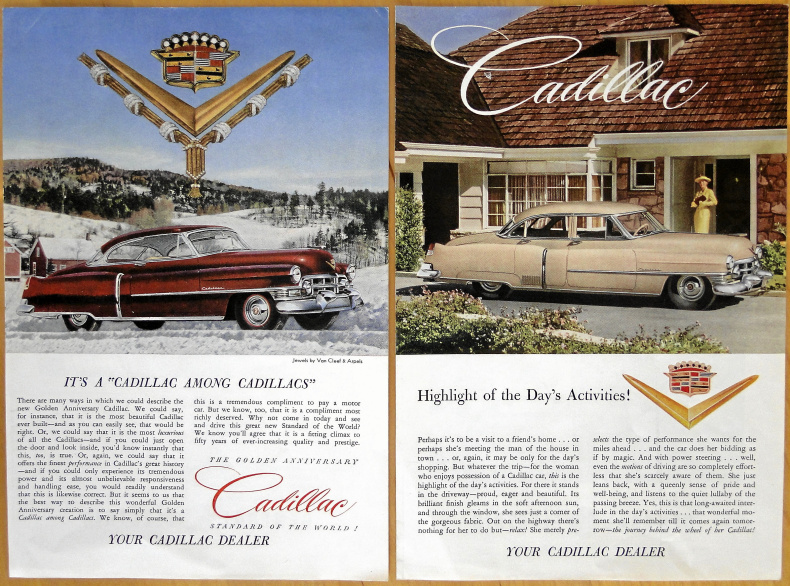 2 st Cadillac 1952 annonser