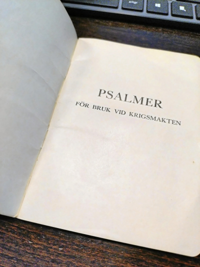 Psalmbok användes inom militären på 50-talet