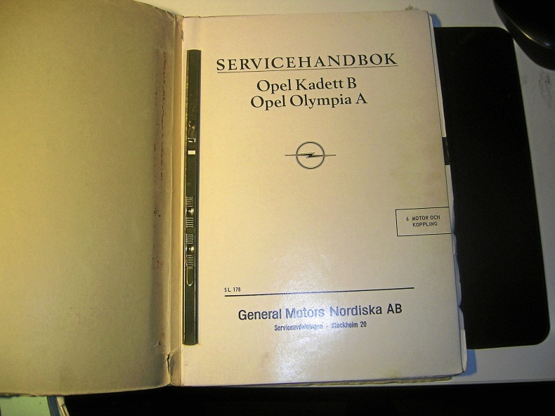 Verkstadshandböcker till Opel Kadett B