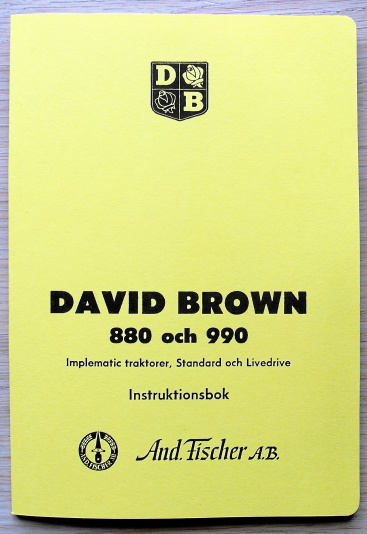 Instruktionsbok David Brown 880 och 990