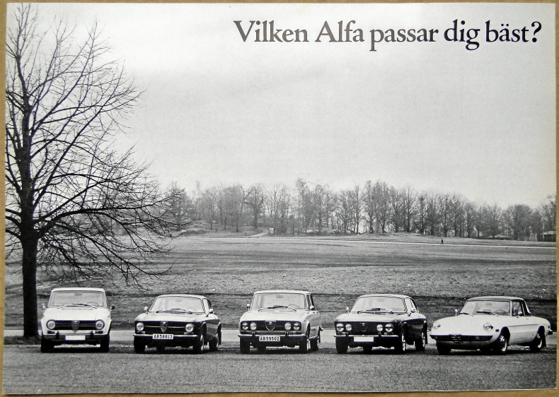 Broschyr Alfa Romeo program 1972