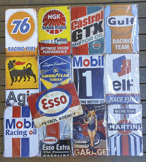 Retro Plåtskyltar