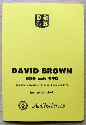 Instruktionsbok David Brown 880 och 990