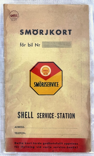 SHELL SMÖRJKORT