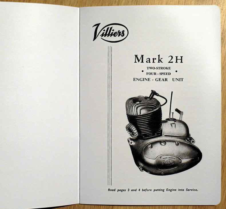 Instruktionsbok Villiers  Mark 2H