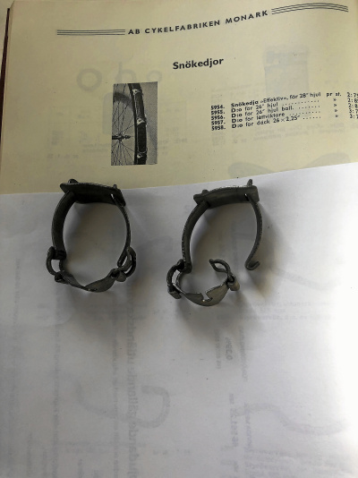 Snökedjor  för cyklar