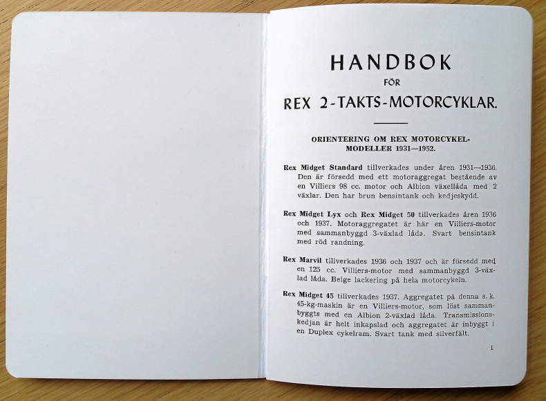 Råd och tips för REX motorcyklar 1931-1953
