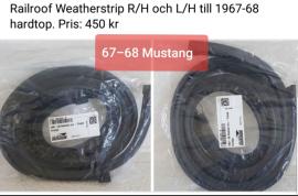 Railroof weatherstrip 1967-68 Ford Mustang hardtop