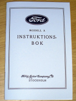 Svensk Instruktionsbok till A-Ford personbil