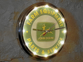 JOHN DEERE Parts & Service Clock med belysning