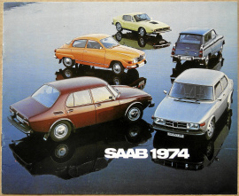 Broschyr Saab modellprogram 1974