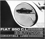 Broschyr Fiat 850 C.L. Bertone Convertible Lusso