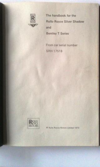 1973 Rolls-Royce & Bentley T-serien.