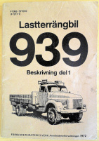 Volvo lastterrängbil 939 beskrivning del 1 1972 instruktionsbok