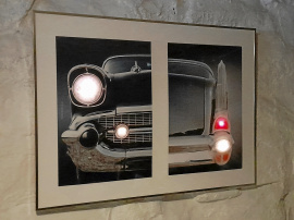 FRAME LIGHT Chevrolet Bel Air -57 tavla med belysning