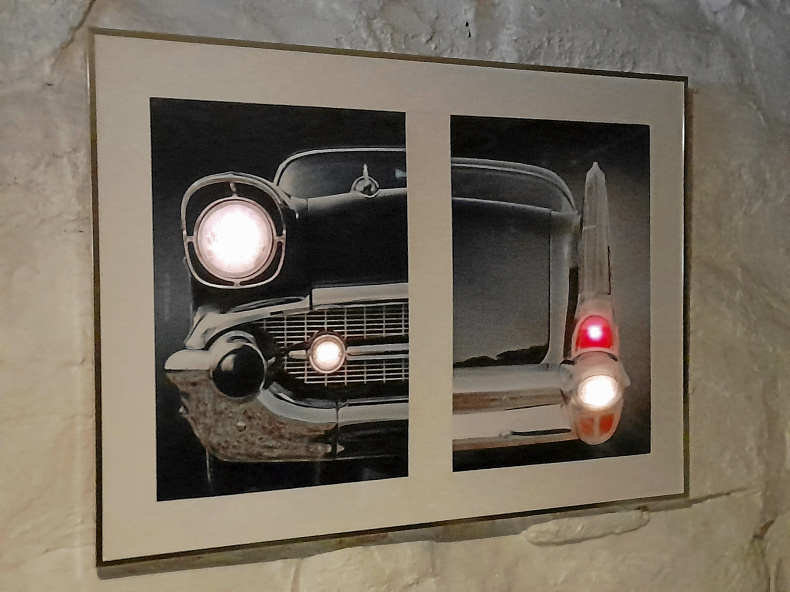 FRAME LIGHT Chevrolet Bel Air -57 tavla med belysning