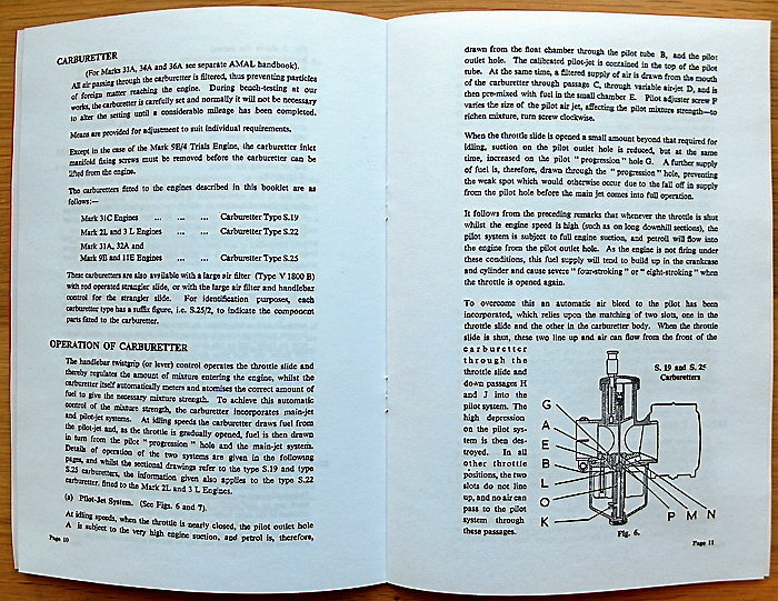 Instruktionsbok Villiers motorcykelmotorer 1962