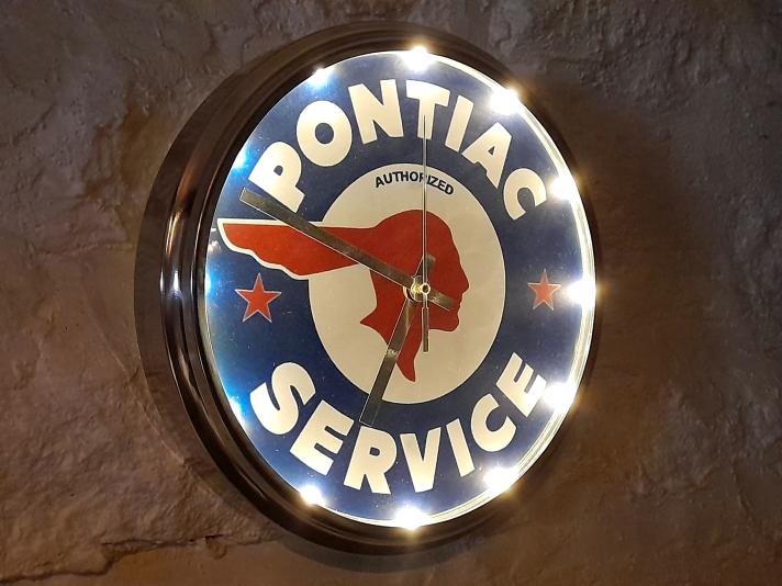 PONTIAC-SERVIC-CLOCK med belysning