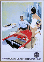 Broschyr Marieholms glasfiberbåtar + prislista 1966 