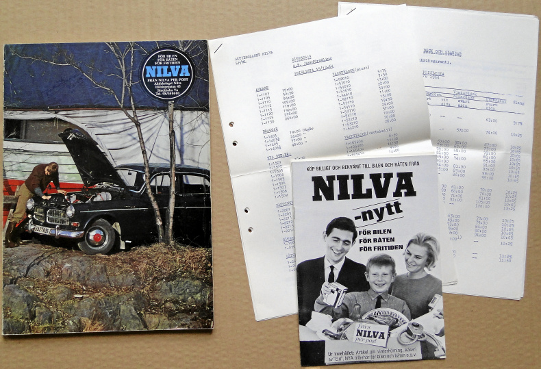 Tillbehörskatalog mm Nilva 1964