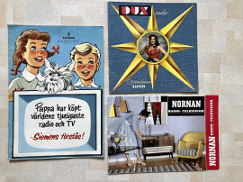 Försäljnings broschyrer Radio,  Grammofoner TV
