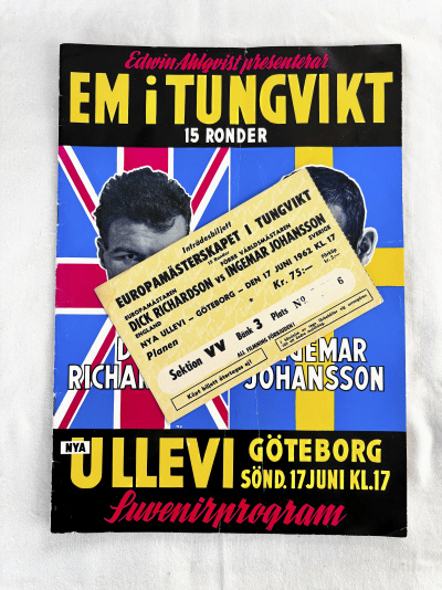 Boxningsprogram med biljett